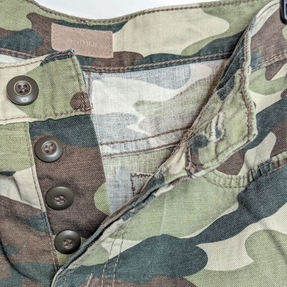 Mother Denim The Vagabond Mini Skirt Double Time Camo Side Stripe Size 25 - Picture 4 of 6